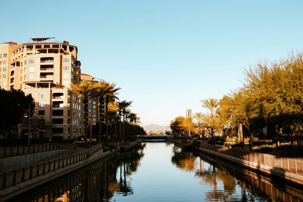 Downtown Scottsdale Walking Canal