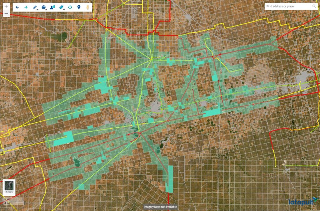 Texas land parcels near electric infrastructure