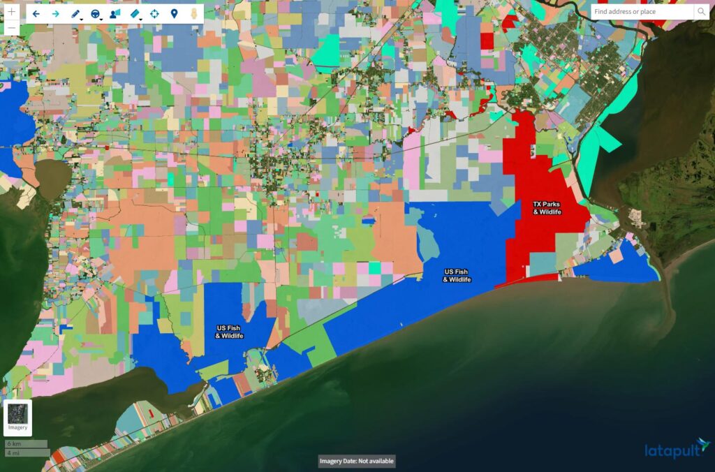 Texas land parcels in proximity to parks and wildlife areas